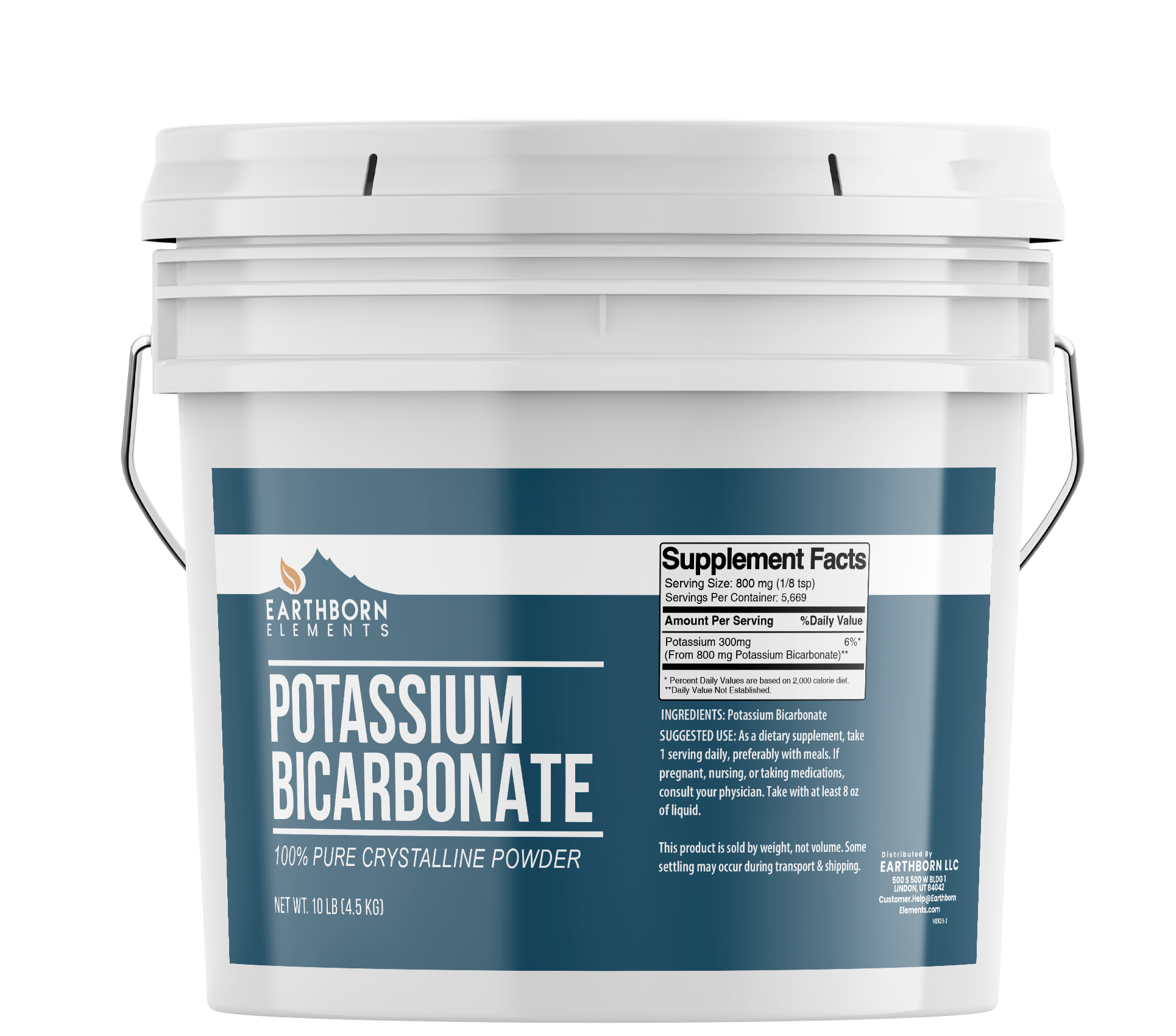 Earthborn Elements, Potassium Bicarbonate, 10 Lb