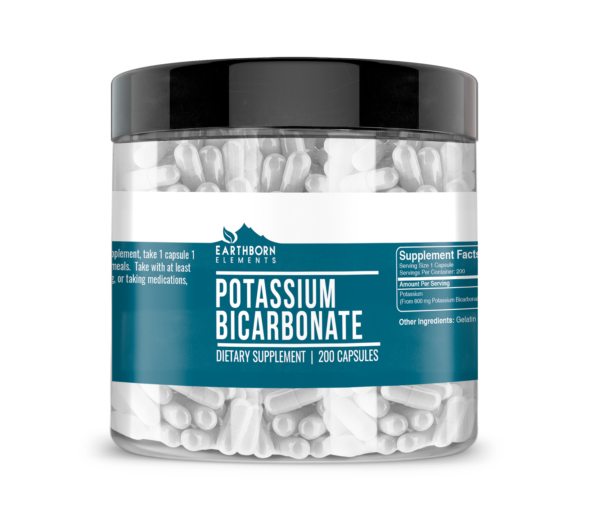 Earthborn Elements, Potassium Bicarbonate, 200 Capsules