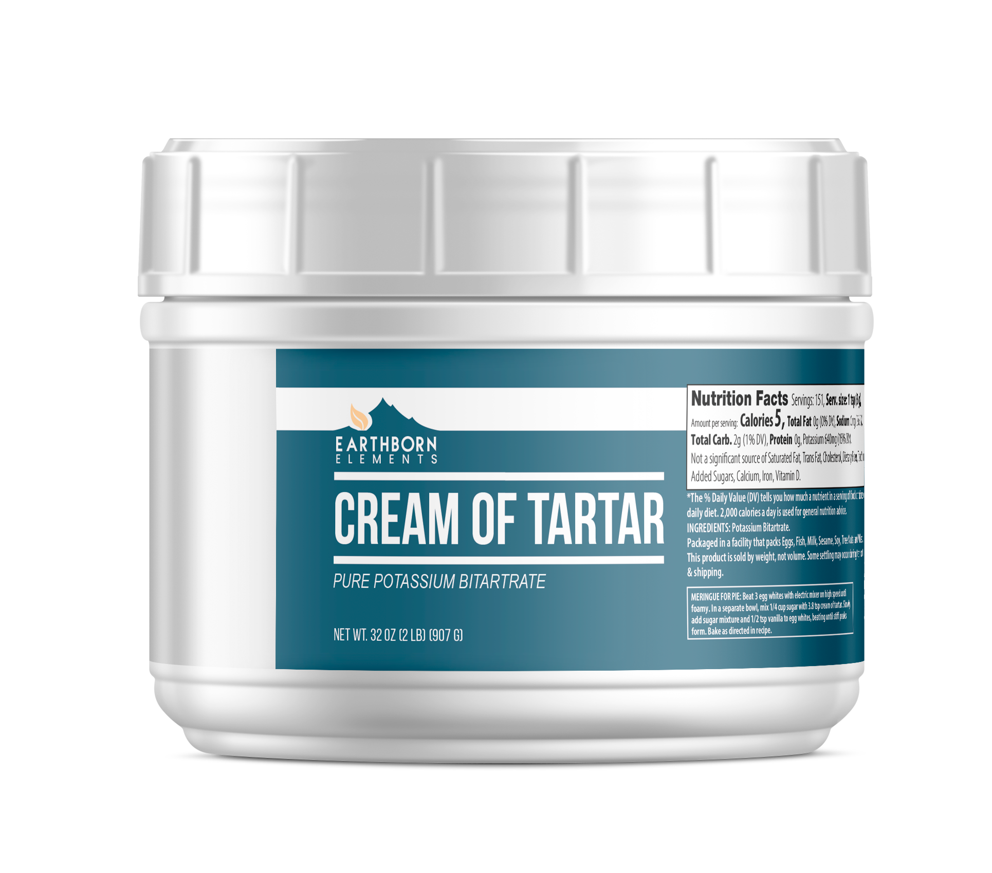 Earthborn Elements, Cream of Tartar, 2 Lb