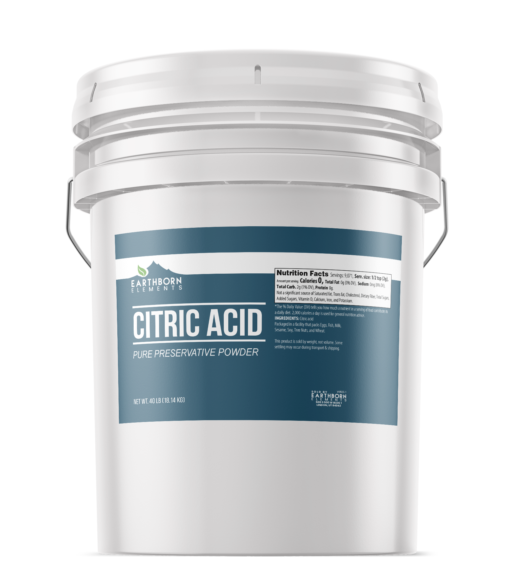 Earthborn Elements, Citric Acid, 40 Lb