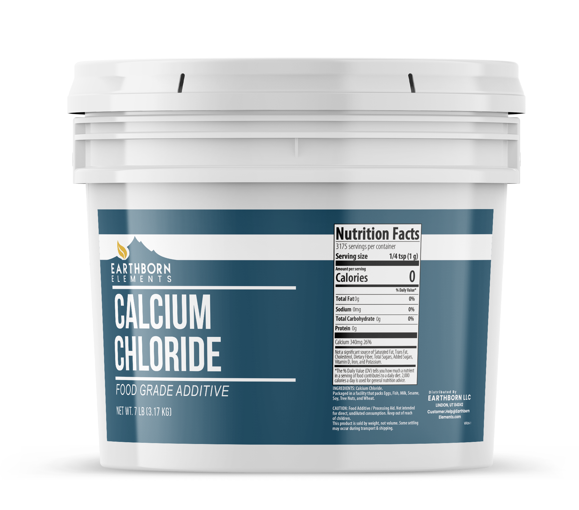 Earthborn Elements, Calcium Chloride Anhydrous, 7 Lb