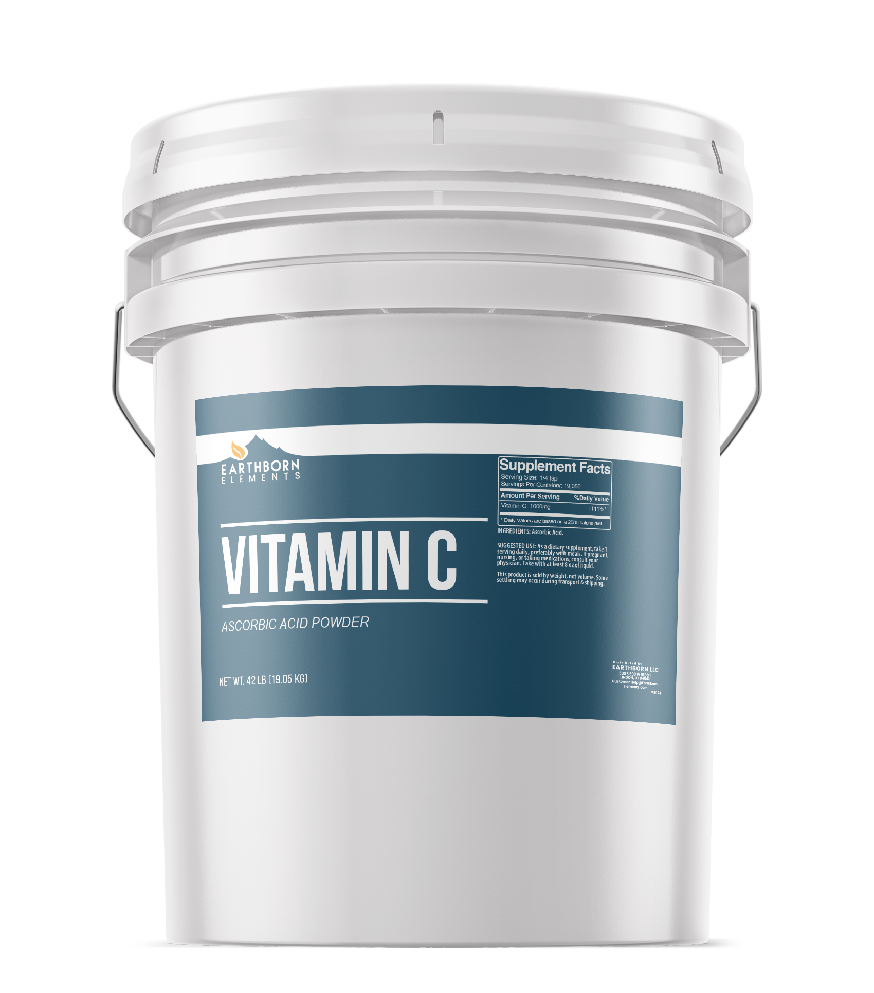 Earthborn Elements, Vitamin C Powder, 42 Lb
