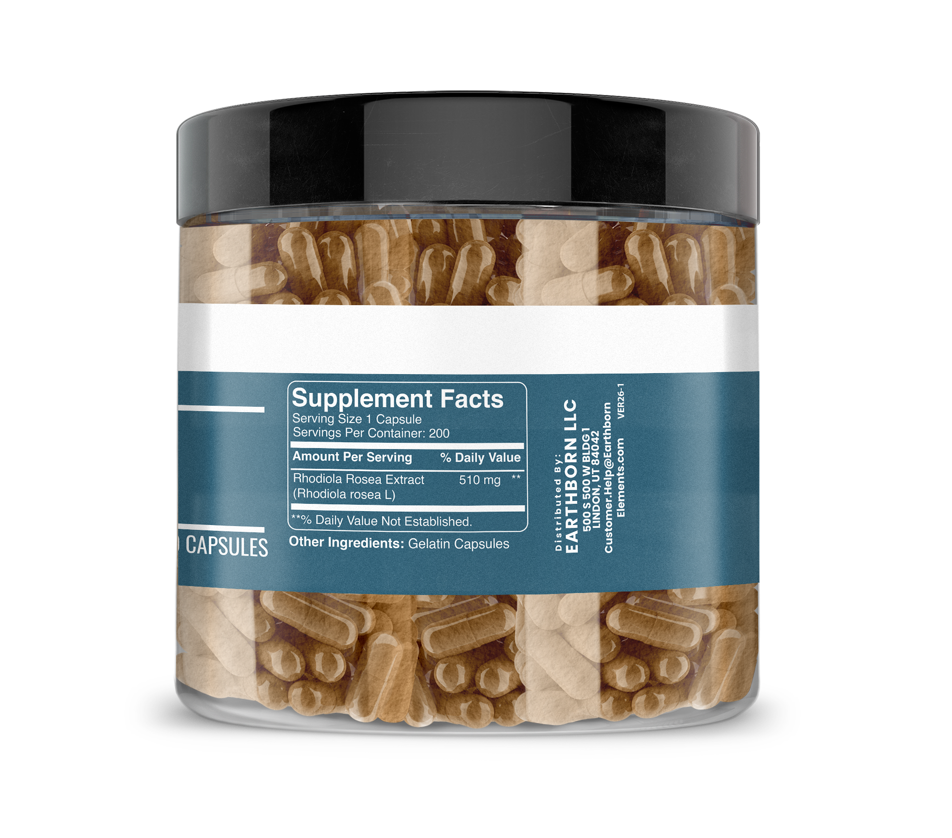Earthborn Elements, Rhodiola Rosea , 200 Capsules - Image 3