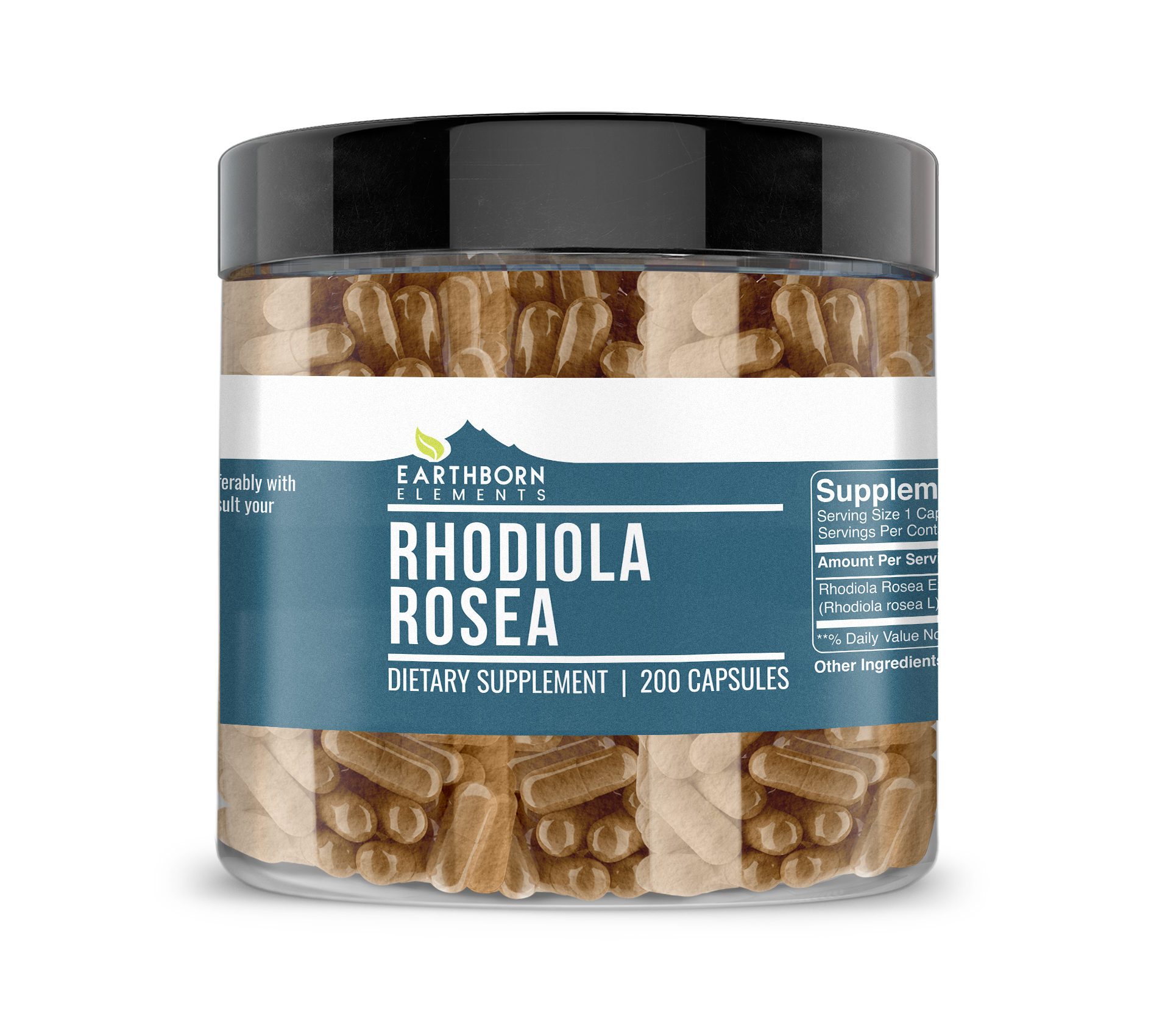 Earthborn Elements, Rhodiola Rosea , 200 Capsules