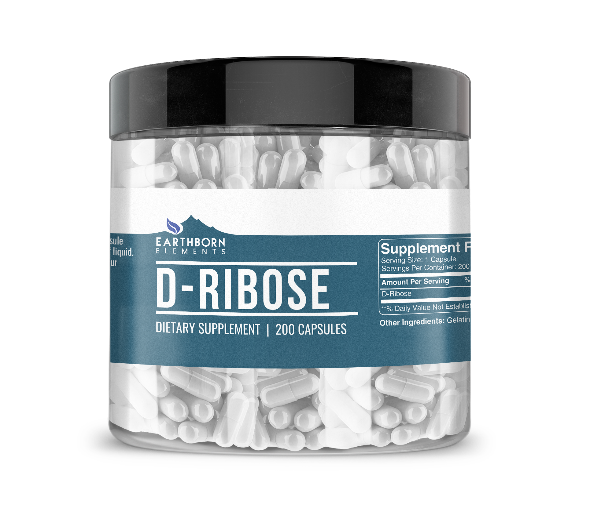 Earthborn Elements, D-Ribose, 200 Capsules