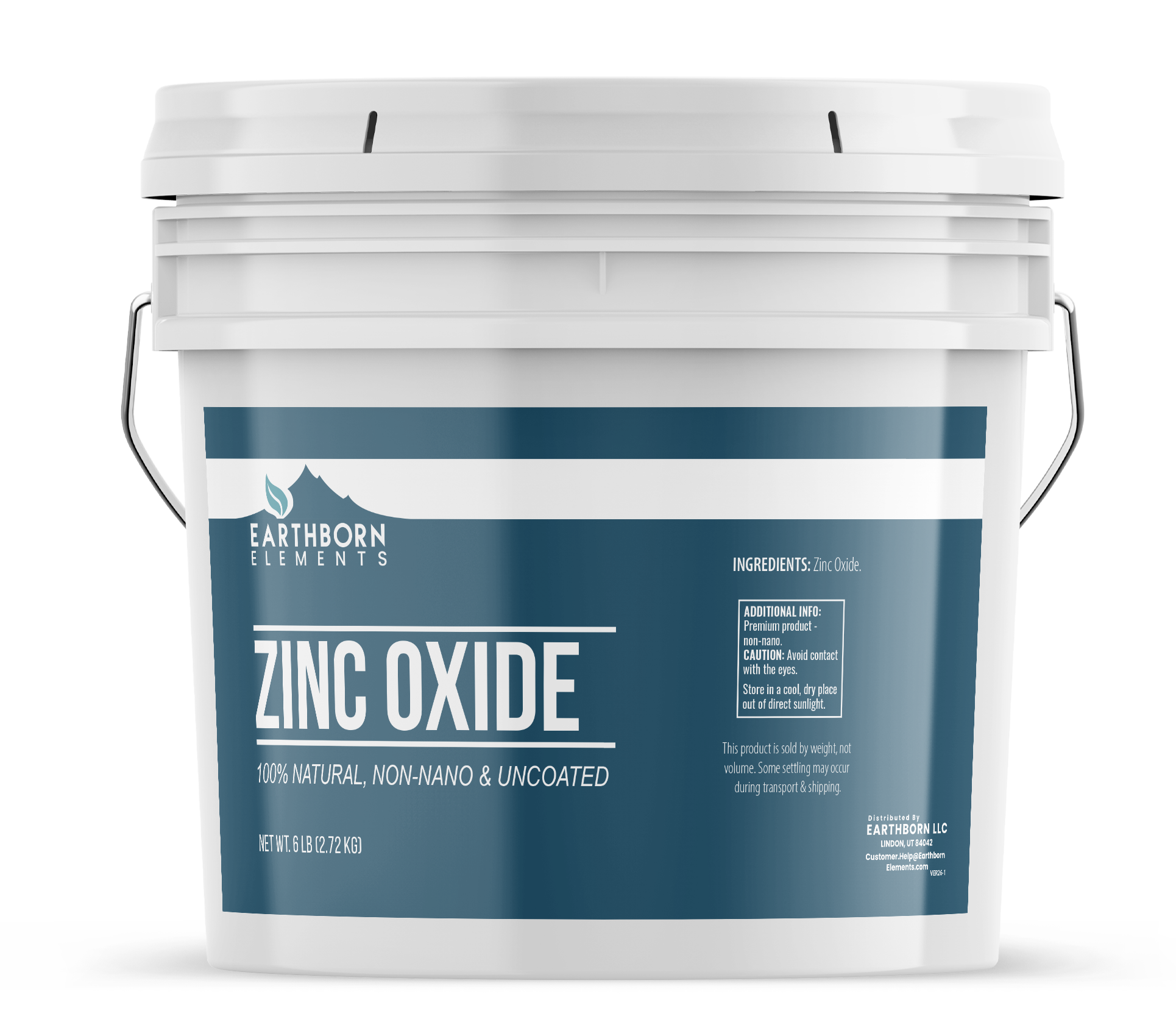Earthborn Elements, Zinc Oxide Powder, 6 Lb