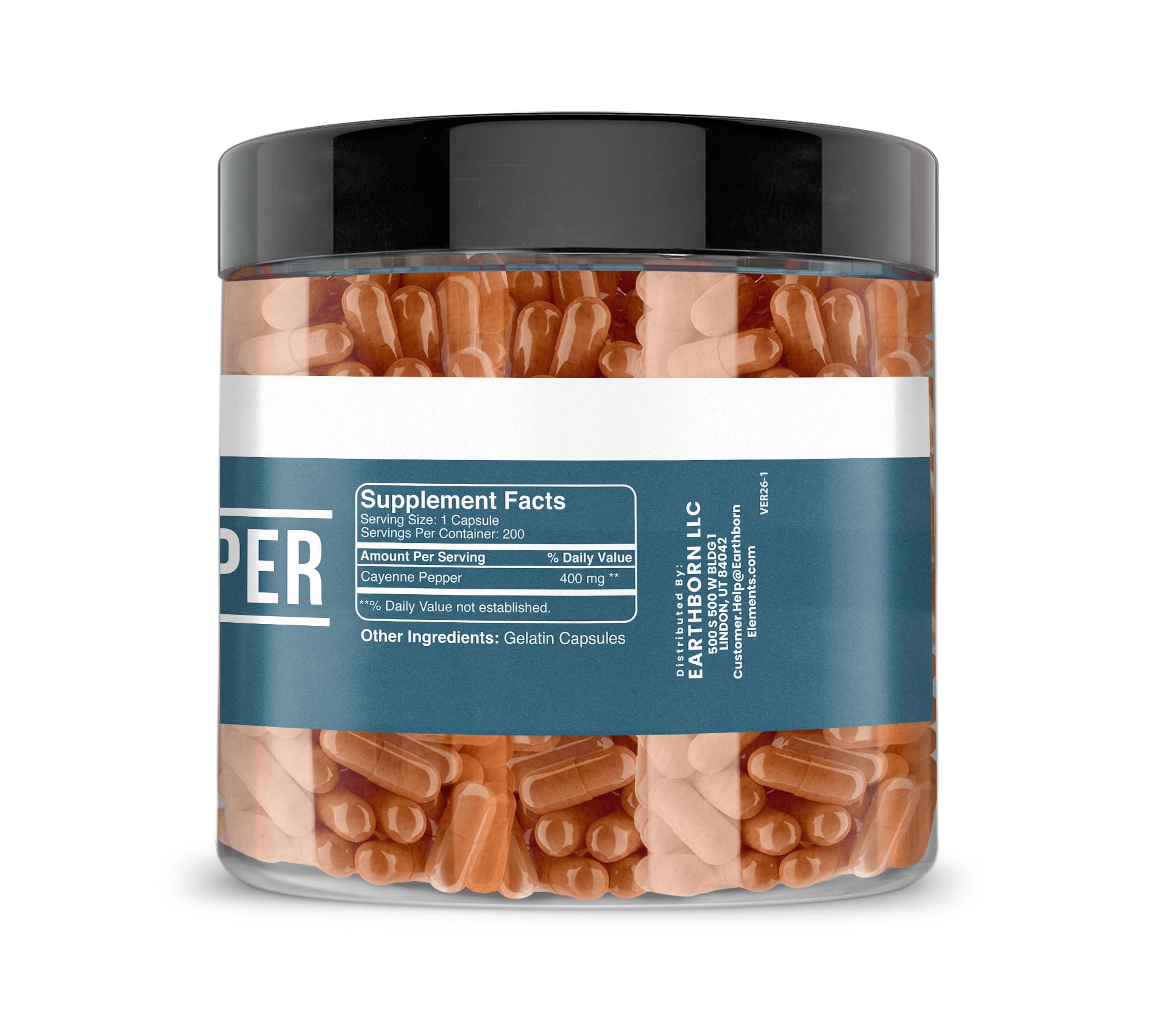 Earthborn Elements, Cayenne Pepper, 200 Capsules - Image 2