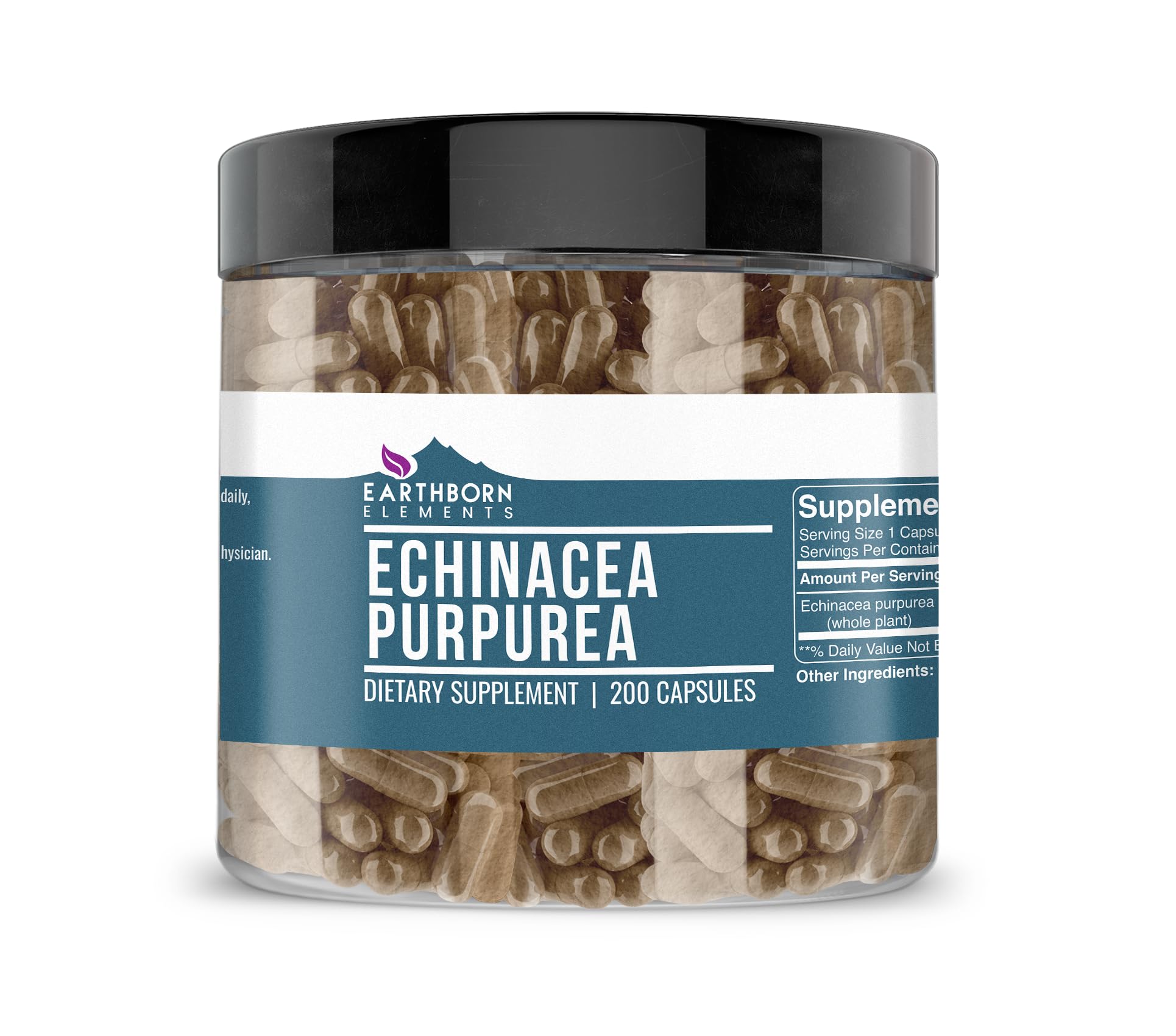 Earthborn Elements, Echinacea Purpurea, 200 Capsules